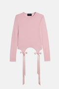 Simone Rocha Women Bow Tail Easy Long Sleeve T-Shirt