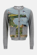 Thom Browne Women Crew Neck Cardigan In Cashmere Silk