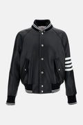 Thom Browne Men Oversized Leather Bomber Jacket