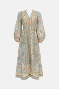 Zimmermann Women Roselight Plunge Midi Dress