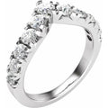 1ct TW Graduated Diamond Wedding Curved Contour Ring 14k Gold Lab Grown
