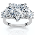 Certified 5Ct Heart Shape Diamond Engagement Ring 14k Gold or Platinum Lab Grown