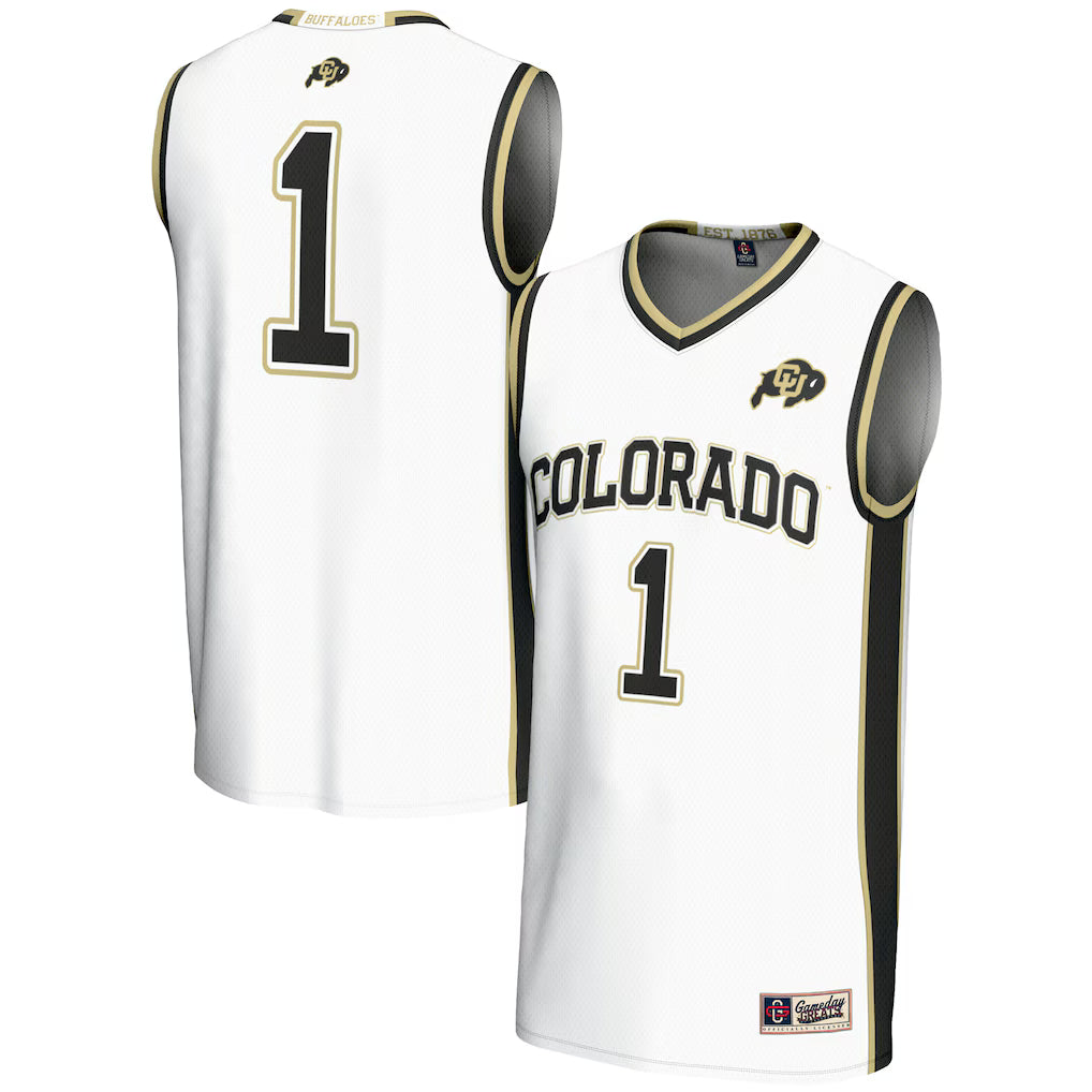 #1 Colorado Buffaloes GameDay Greats Lightweight Basketball Jersey - White