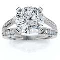 Certified 2 1/5Ct Alexa Diamond Engagement Ring 14k Gold Lab Grown (2ct center)