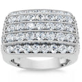 3Ct Wide Diamond Men's Ring 14k White or Yellow Gold Lab Grown