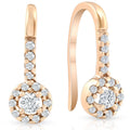 1/5ct Diamond Earrings Rose Gold
