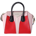GIVENCHY Antigona Small Satchel Sugar Goatskin Tri-Color Red Pink Black