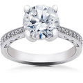 1 5/8 ct Lab Grown Eco Friendly Diamond Vintage Engagement Ring 14k White Gold Size: 5