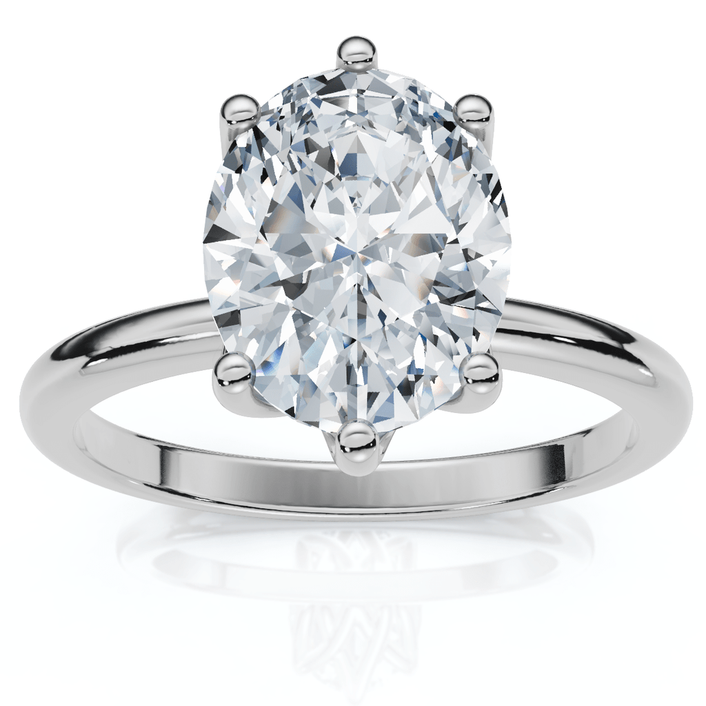 Certified 1 1/2Ct Lotus Solitaire Diamond Engagement Ring 14k Gold Lab Grown