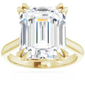 Certified 5Ct Emerald Cut Diamond Designer Engagement Ring Lab Grown 14k Gold Size: 7