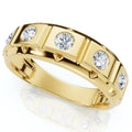 1/2Ct Men's Diamond High Polish Wedding Ring Lab Grown Anniversary Band