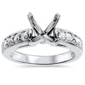 1/2ct Diamond Semi Mount Ring 14K White Gold Size: 8