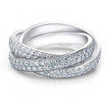 2 3/4ct Rolling Ring Diamond Pave Eternity 14K White Gold Size Selectable