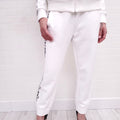FENDI WHITE LOGO SWEATPANTS - SIZE 44