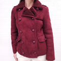 GUCCI BURGUNDY SHEARLING JACKET - SIZE 42