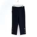 ELLERY BLACK HIGH DROP WAIST PANT WITH GOLD BUTTONS - SIZE 26