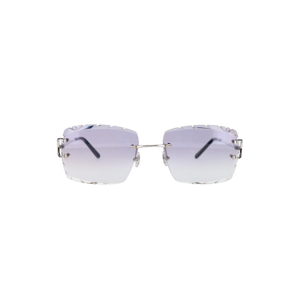 Cartier Custom Double C Diamond Cut Mykonos Platinum Sunglasses by MEG