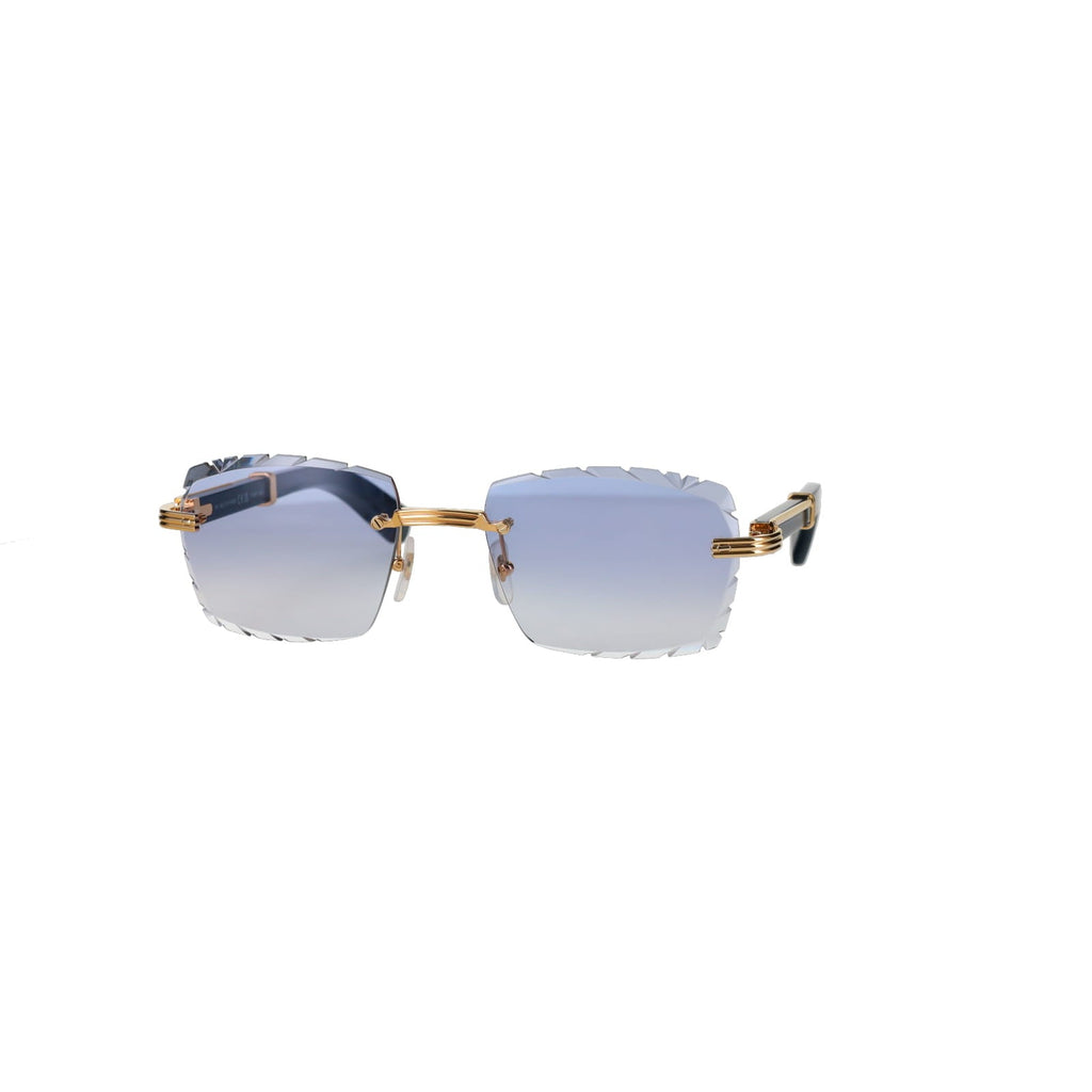 Cartier Custom Première Blue Wood Sunglasses by MEG