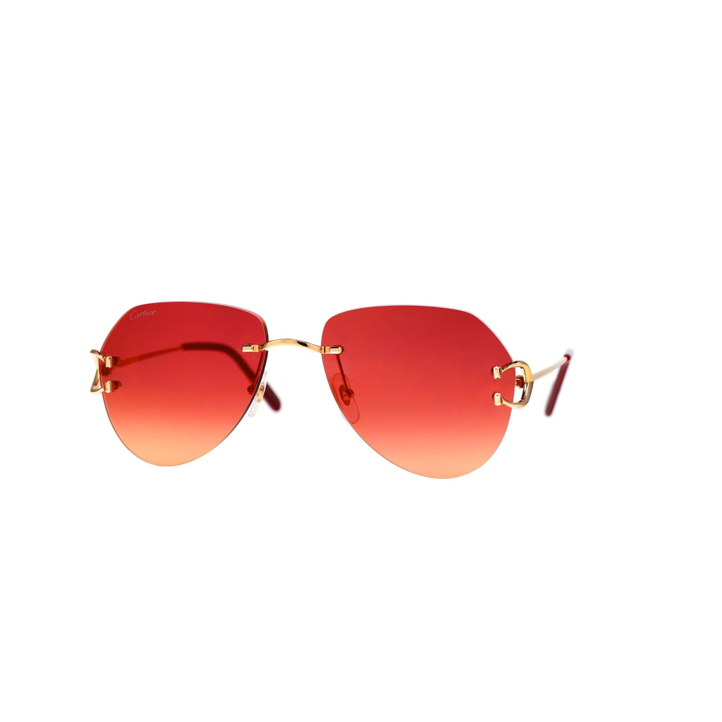 Cartier Custom Vintage Double C Gold Sunglasses by MEG