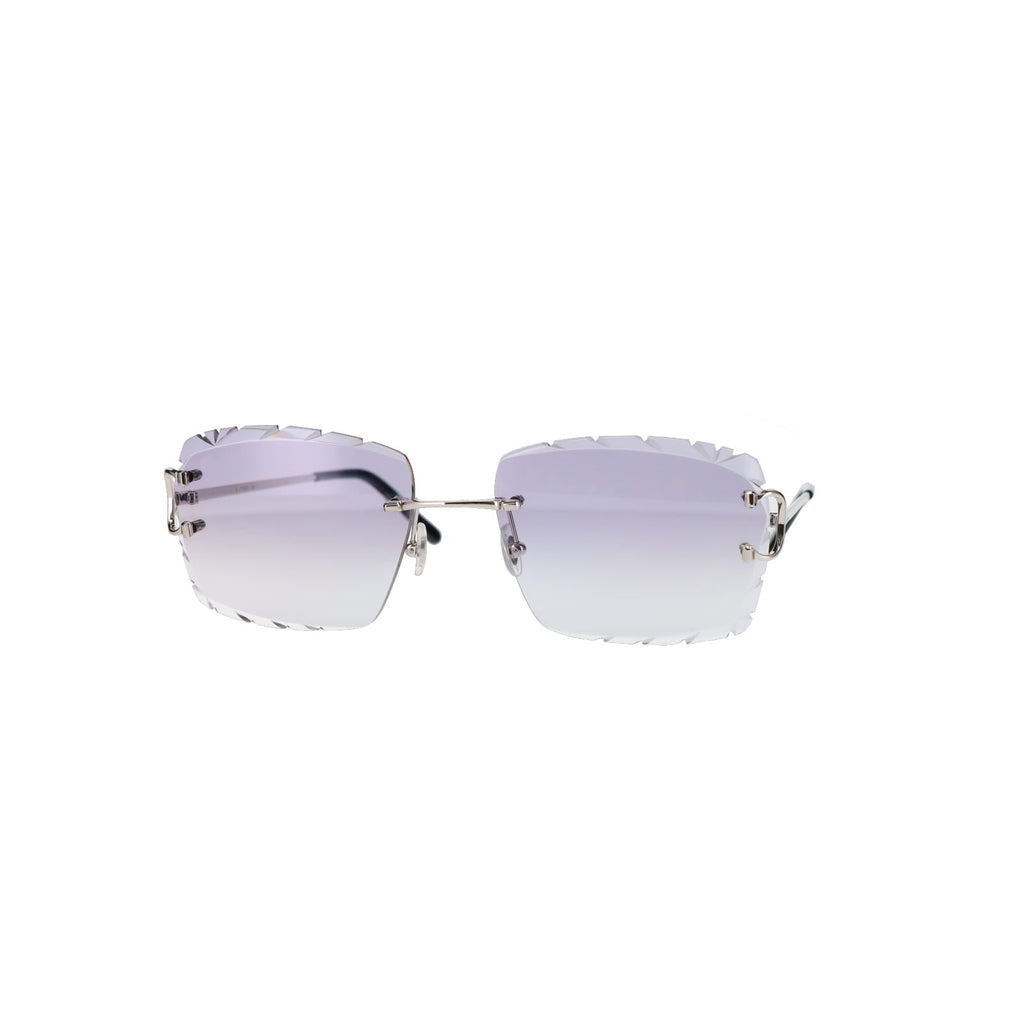 Cartier Custom Double C Diamond Cut Mykonos Platinum Sunglasses by MEG