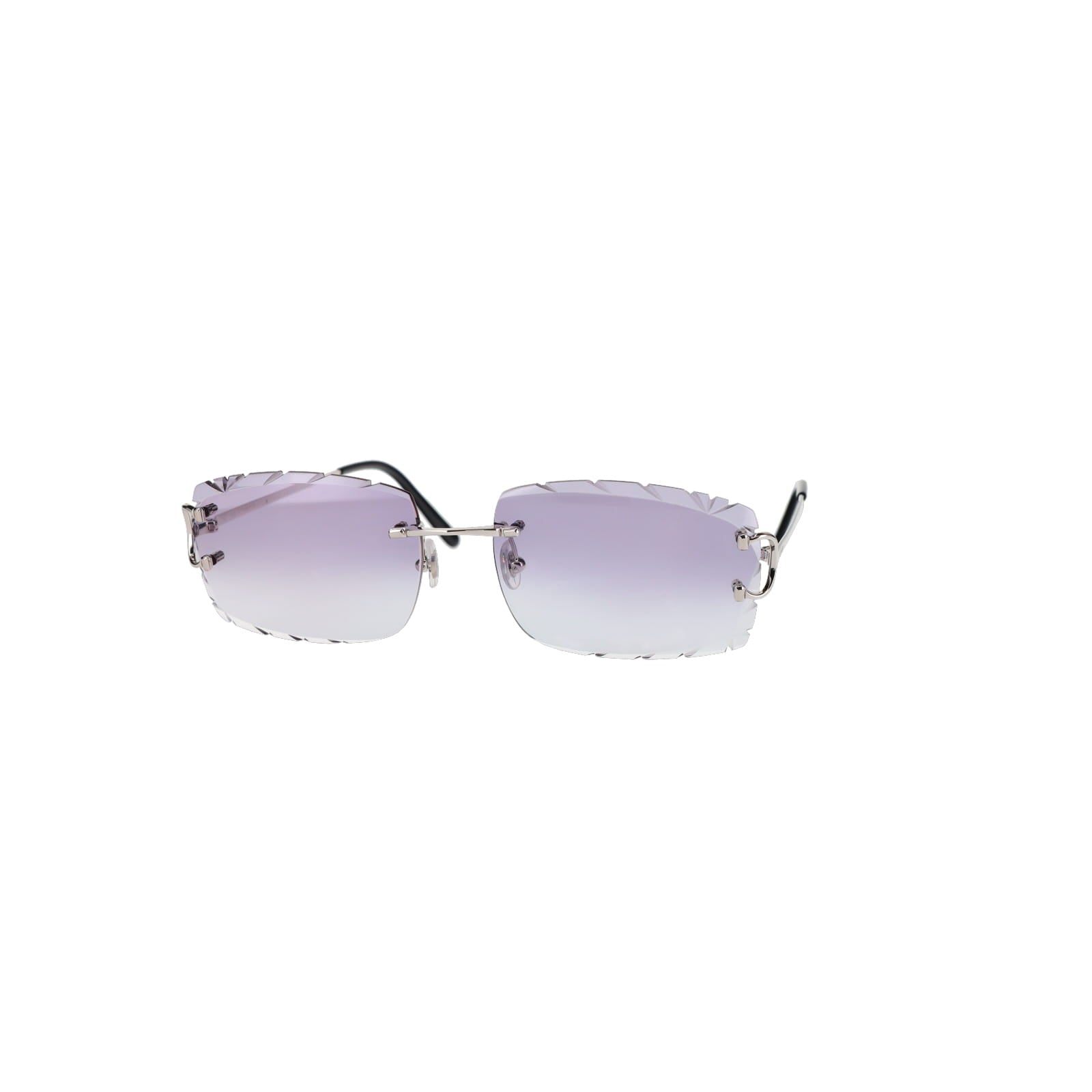 Cartier Custom Double C Diamond Cut Brooklyn Platinum Sunglasses by MEG