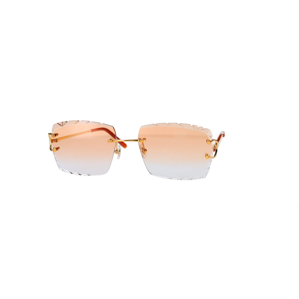 Cartier Custom Double C Diamond Cut Mykonos Gold Sunglasses by MEG