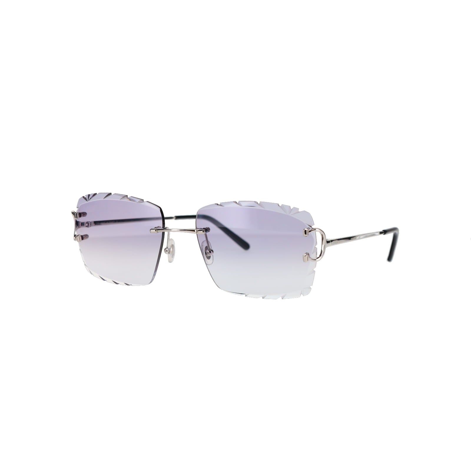 Cartier Custom Double C Diamond Cut Mykonos Platinum Sunglasses by MEG
