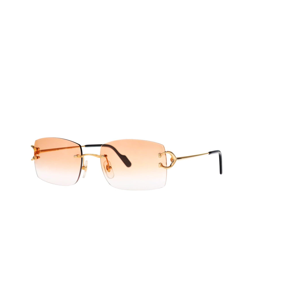 Cartier Custom Vintage Double C Brooklyn Sunglasses Gold by MEG