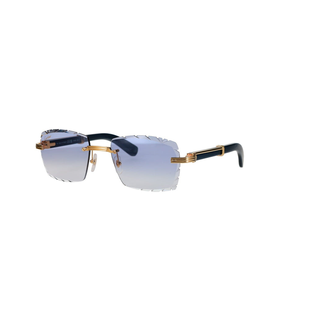 Cartier Custom Première Blue Wood Sunglasses by MEG
