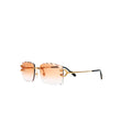 Cartier Custom Vintage Double C Diamond Cut Brooklyn Gold Sunglasses by MEG