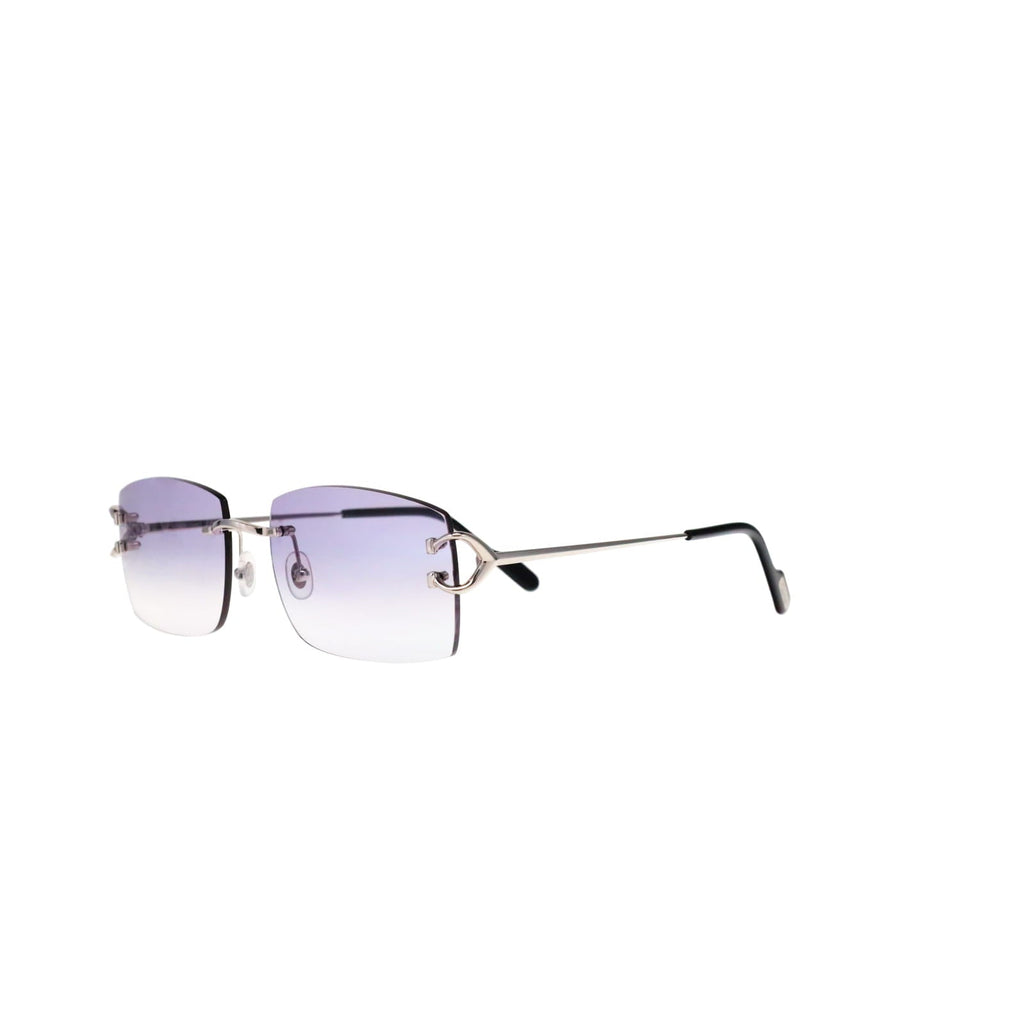 Cartier Custom Vintage Double C Brooklyn Platinum Sunglasses by MEG