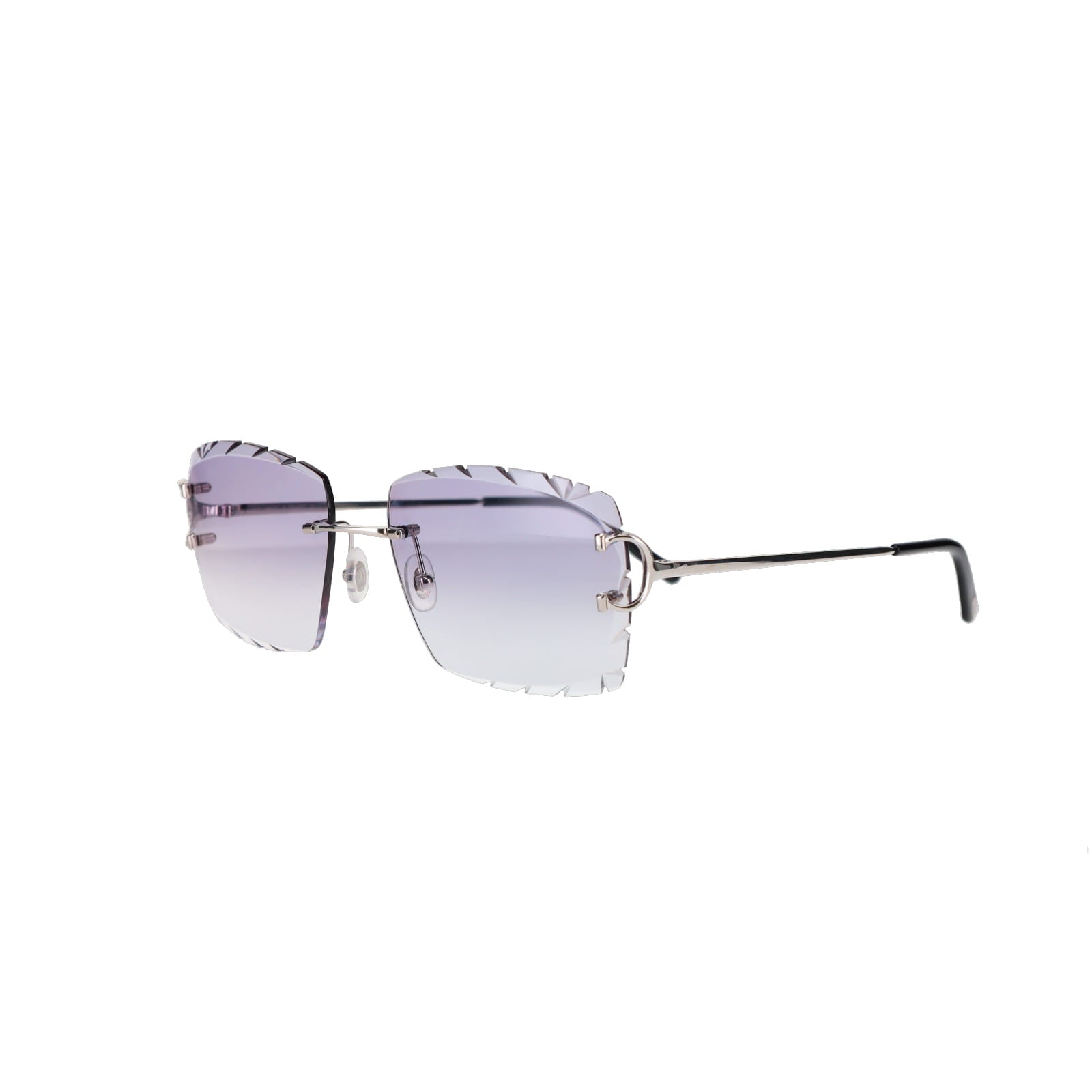 Cartier Custom Double C Diamond Cut Mykonos Platinum Sunglasses by MEG