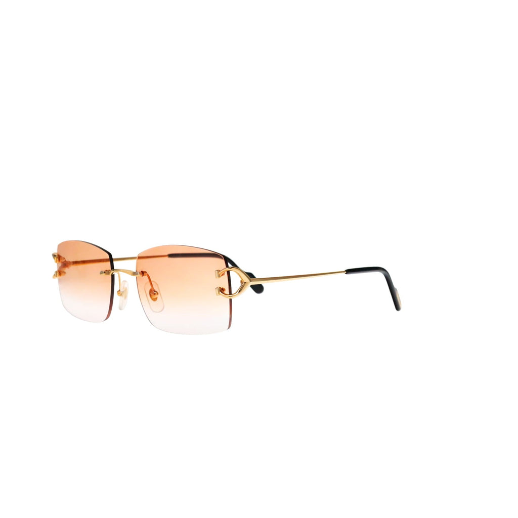 Cartier Custom Vintage Double C Brooklyn Sunglasses Gold by MEG