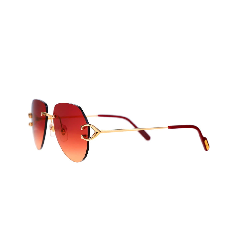 Cartier Custom Vintage Double C Gold Sunglasses by MEG