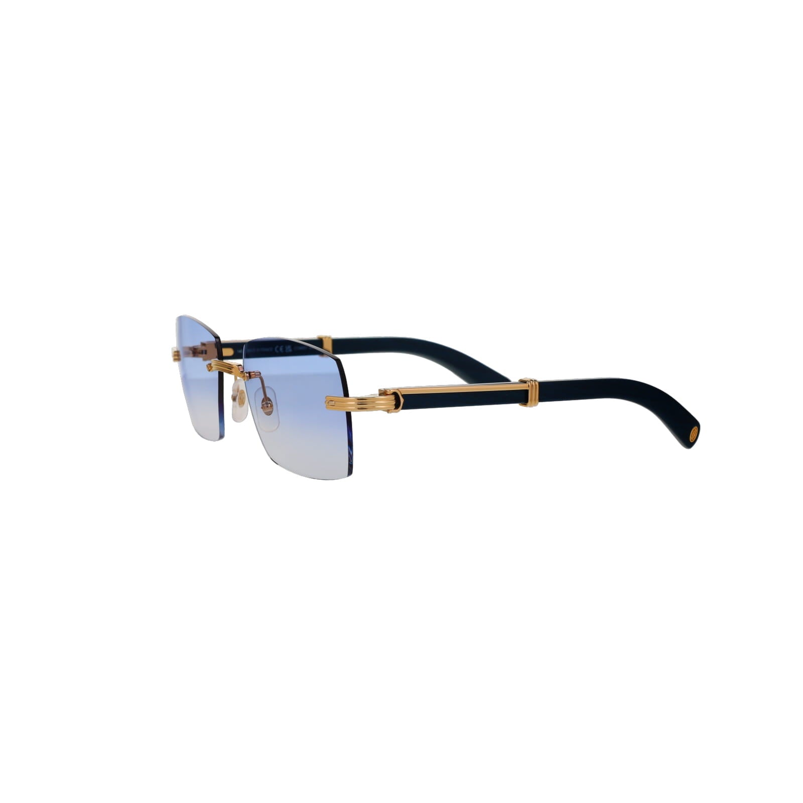 Cartier Custom Première Blue Wood Sunglasses by MEG