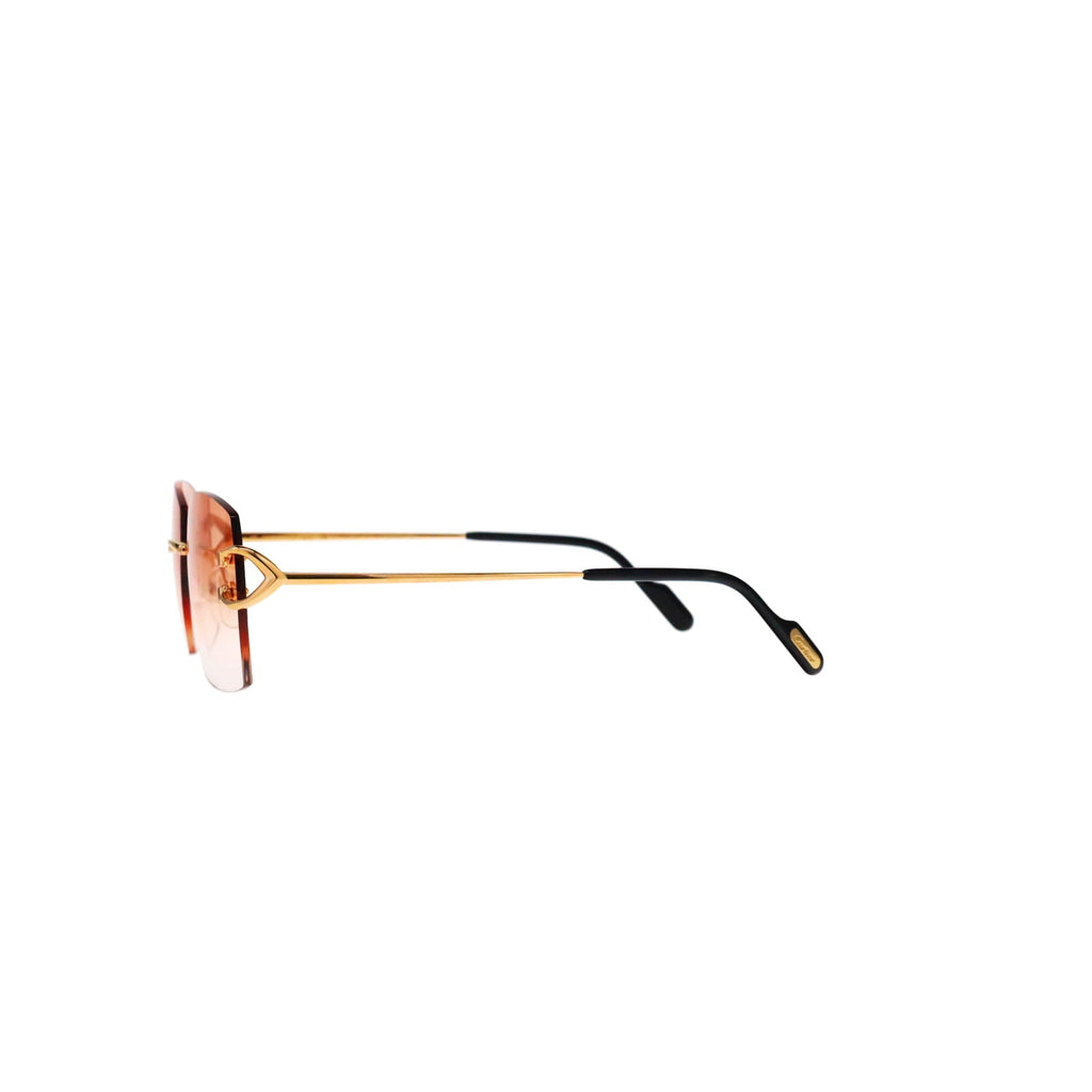 Cartier Custom Vintage Double C Mykonos Sunglasses Gold by MEG