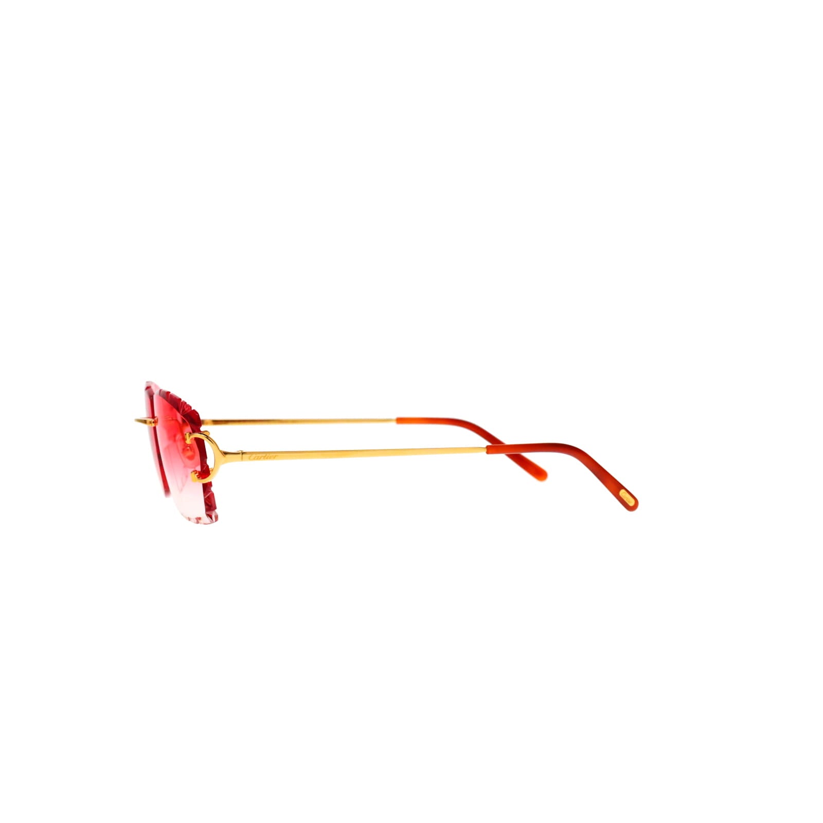 Cartier Custom Double C Diamond Cut Brooklyn Gold Sunglasses by MEG