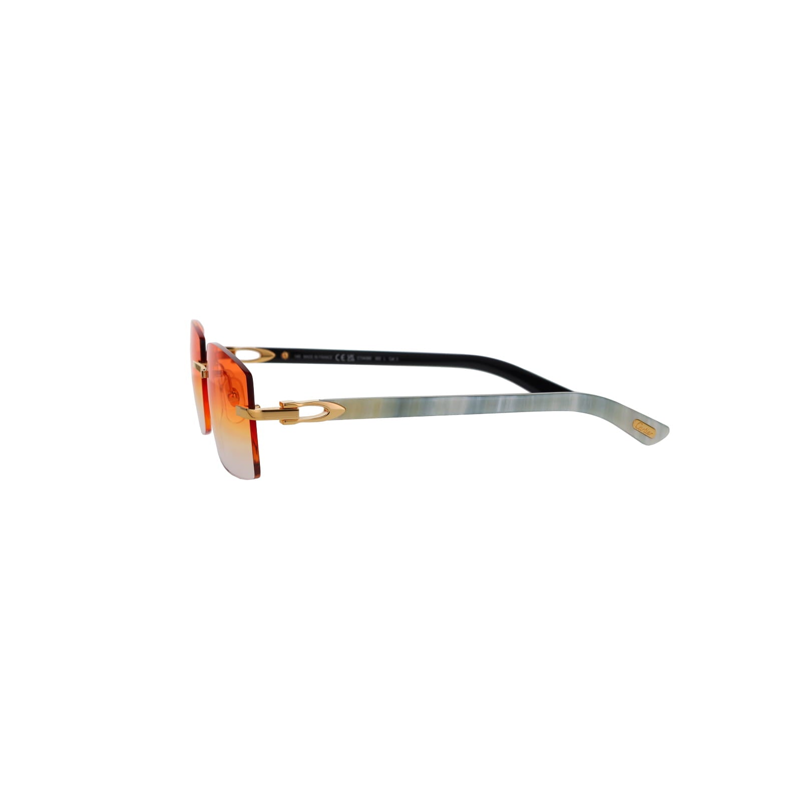 Cartier Custom C Décor White Buffalo Horn Sunglasses by MEG