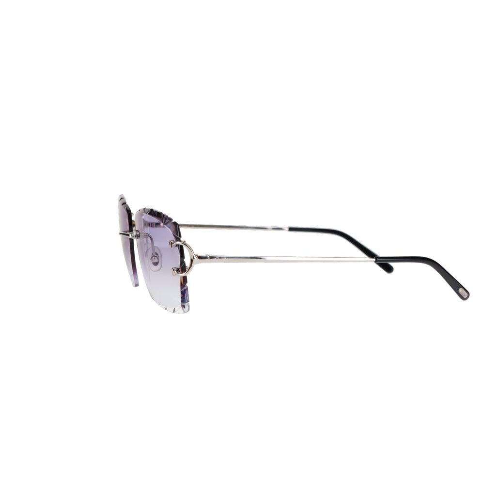 Cartier Custom Double C Diamond Cut Mykonos Platinum Sunglasses by MEG
