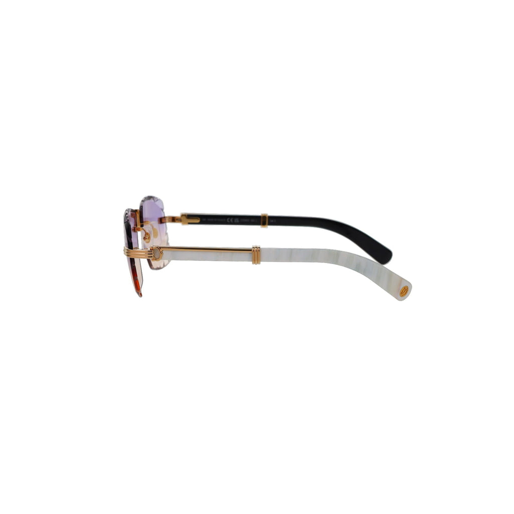 Cartier Custom Première de Cartier White Sunglasses by MEG