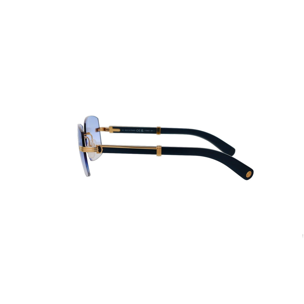 Cartier Custom Première Blue Wood Sunglasses by MEG