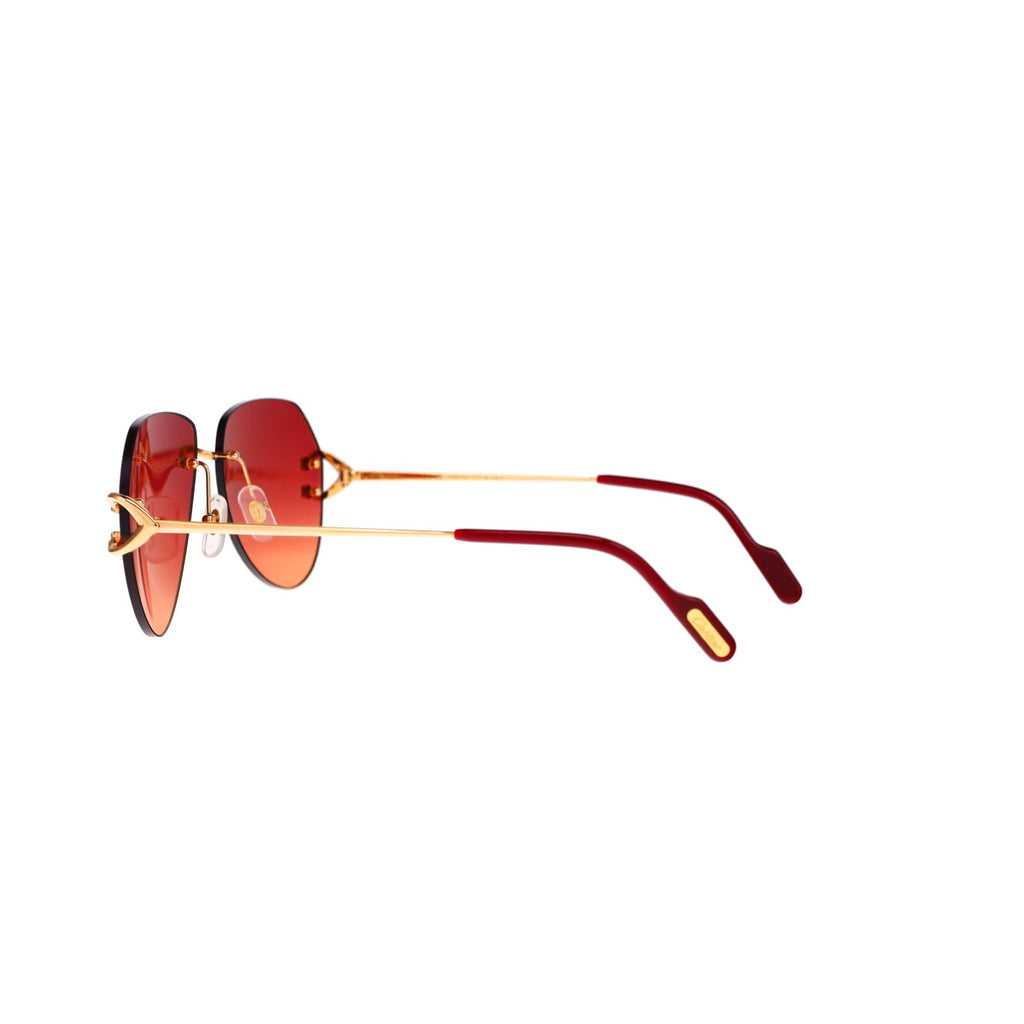 Cartier Custom Vintage Double C Gold Sunglasses by MEG
