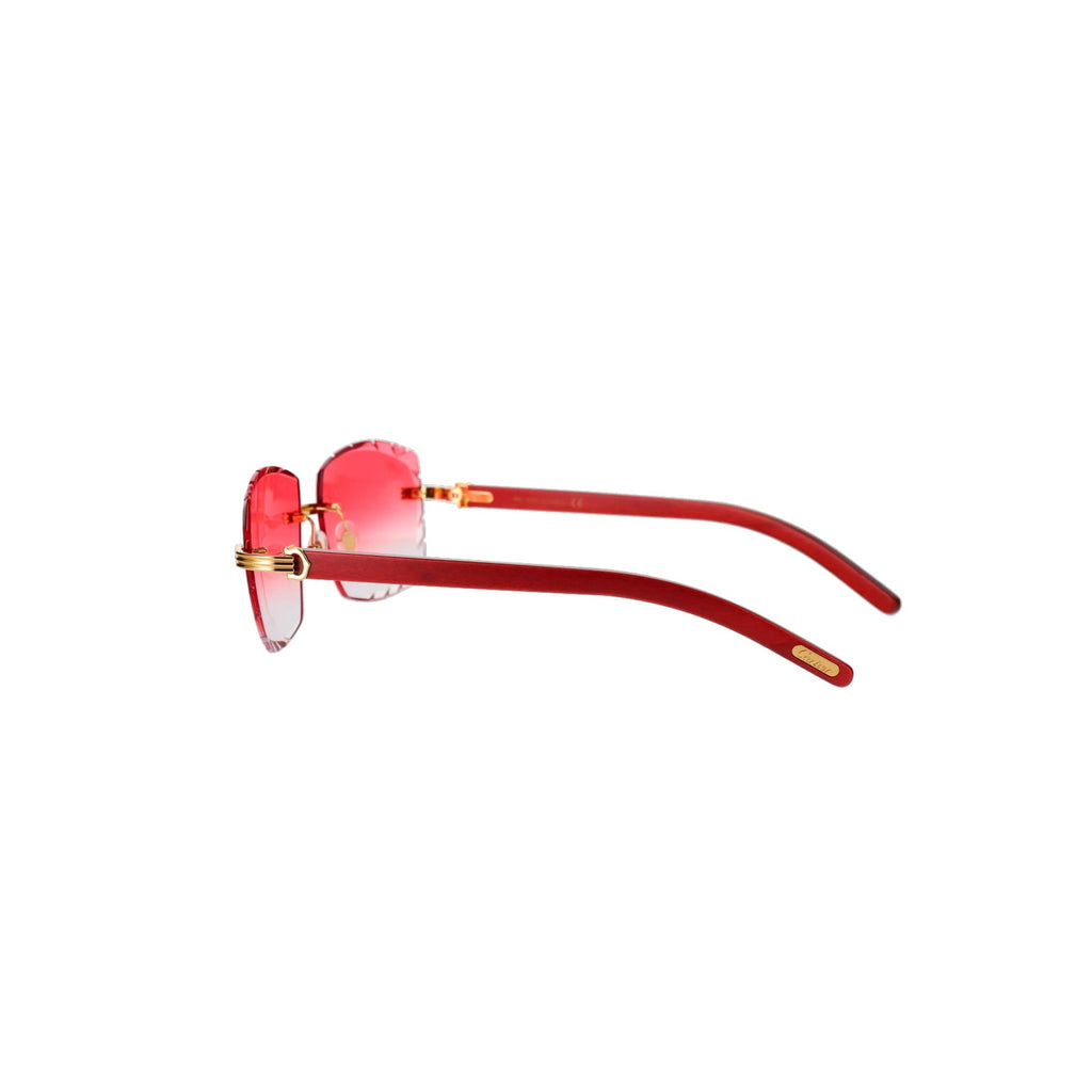 Cartier Custom Première C Horn and Wood Sunglasses by MEG