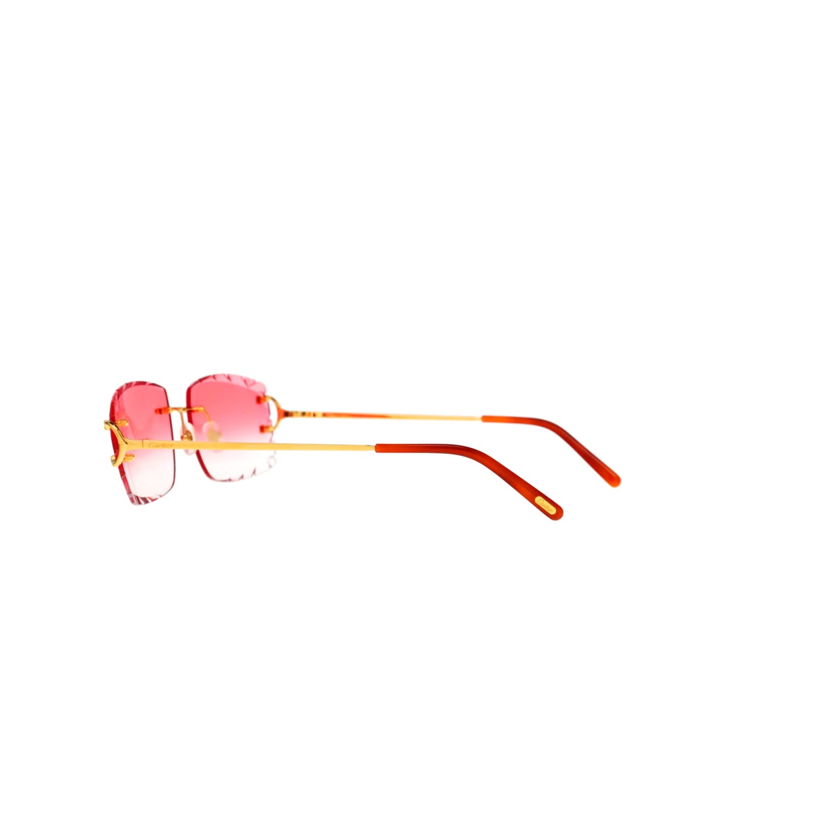 Cartier Custom Double C Diamond Cut Brooklyn Gold Sunglasses by MEG