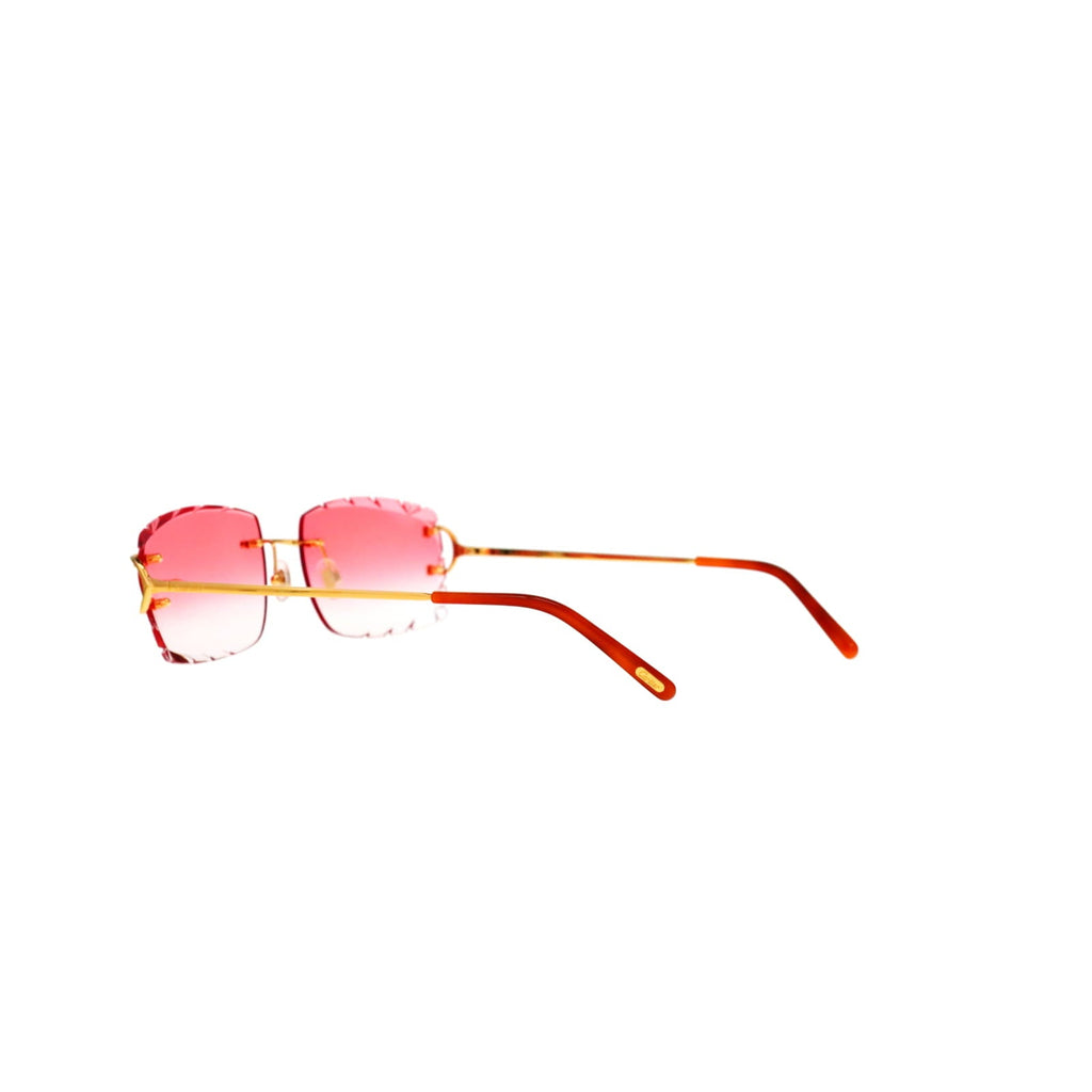 Cartier Custom Double C Diamond Cut Brooklyn Gold Sunglasses by MEG