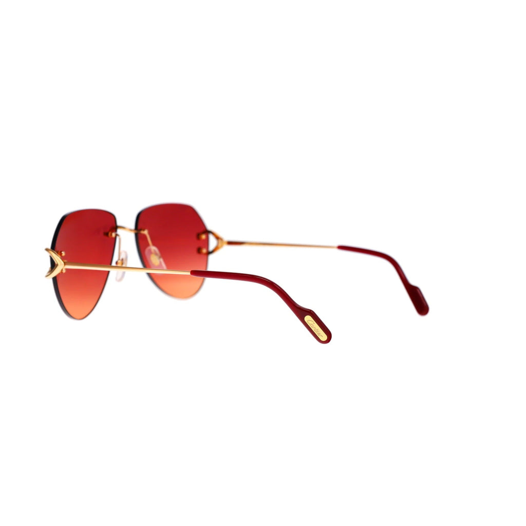 Cartier Custom Vintage Double C Gold Sunglasses by MEG