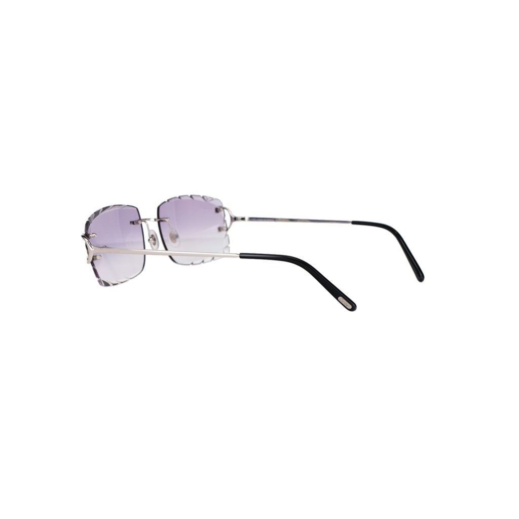 Cartier Custom Double C Diamond Cut Brooklyn Platinum Sunglasses by MEG