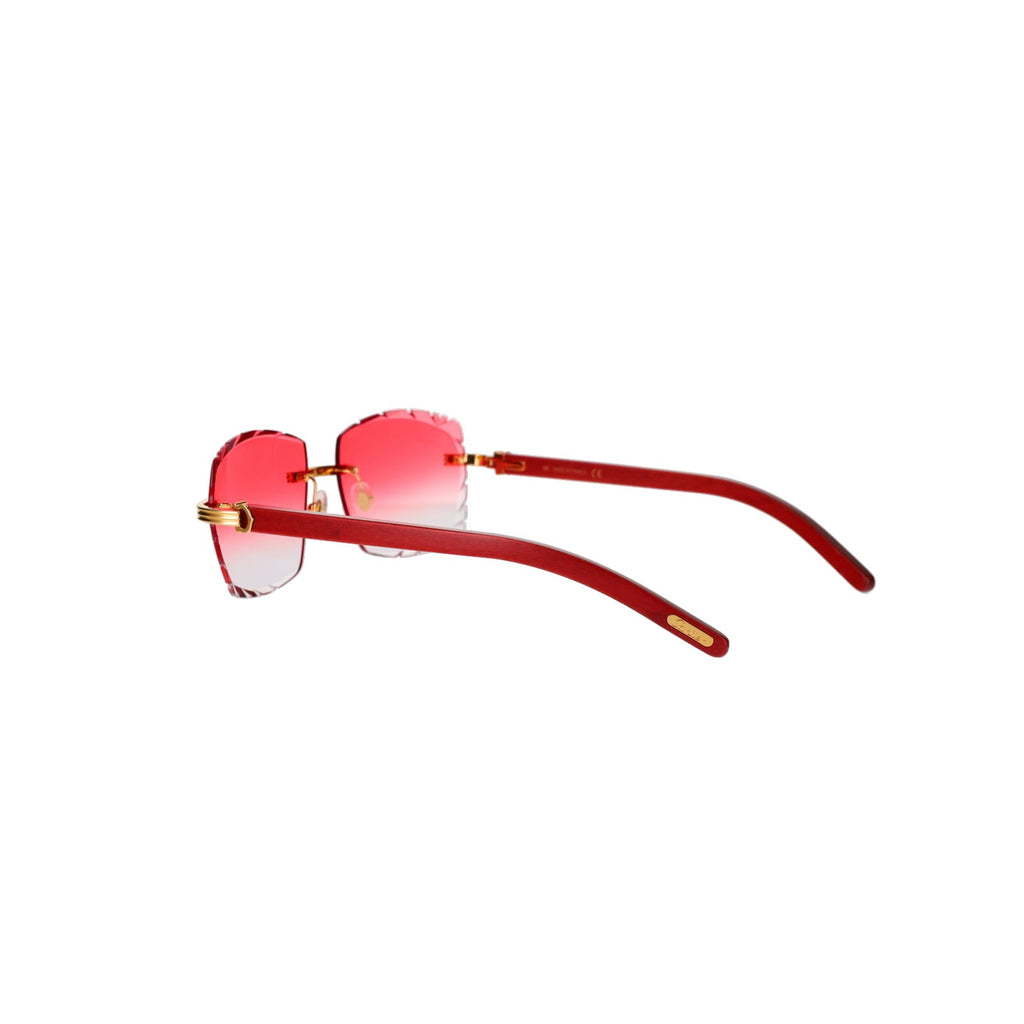 Cartier Custom Première C Horn and Wood Sunglasses by MEG