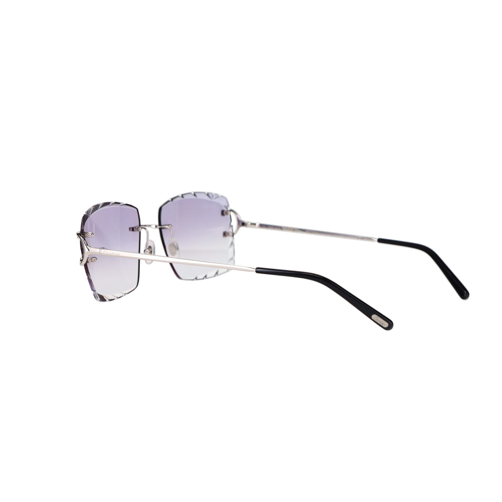 Cartier Custom Double C Diamond Cut Mykonos Platinum Sunglasses by MEG