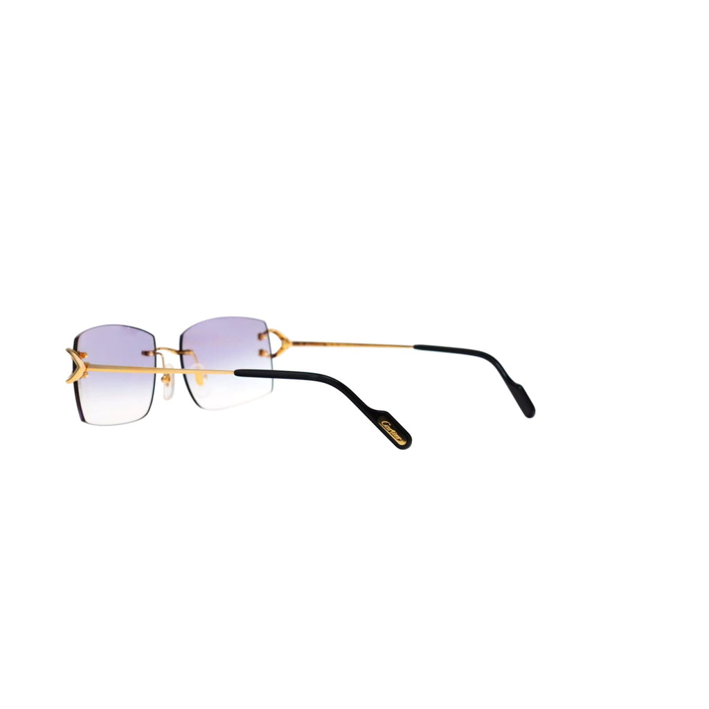 Cartier Custom Vintage Double C Brooklyn Sunglasses Gold by MEG